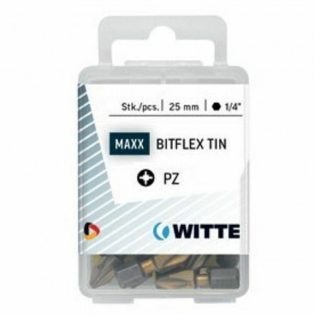 Bit set WITTE PZ 2 BITFLEX TIN Pozidriv PZ2 5 Units