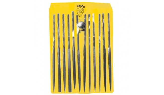 Viilikomplekt ERIZO Entrefina (limapap) Miniatuur Lame Kolmnurkne Ümmargune Kandiline Nõelfail 12 Tü