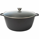 Casserole with lid Baumalu Black 13,4 L Ø 36 cm