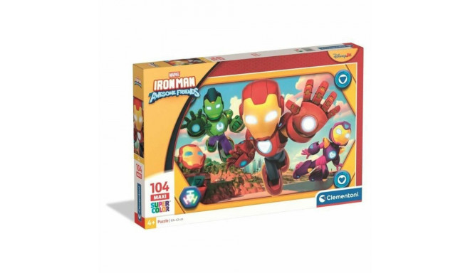 Pusle Clementoni Maxi - Iron Man and his awesome friends 62 x 42 cm 104 Tükid, osad