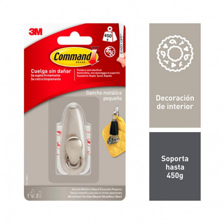 Konks riputamiseks 3M 450 g Hõbedane Metall (1 Ühikut)