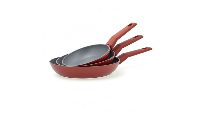 Set of pans Bidasoa Zocco Grey Terracotta Metal 3 Pieces
