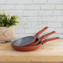 Set of pans Bidasoa Zocco Grey Terracotta Metal 3 Pieces Set of pans Bidasoa Zocco Grey Terracotta Metal 3 Pieces