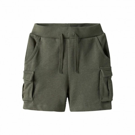 Shorts Name It Nmmoli Unb Noos Olive Children's Unisex - 2 Years