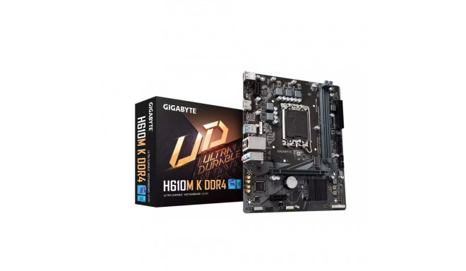 Gigabyte H610M K DDR4 Motherboard / Intel H610 / Socket LGA 1700 / Micro ATX / PCIe 4.0 / M.2 NVMe
