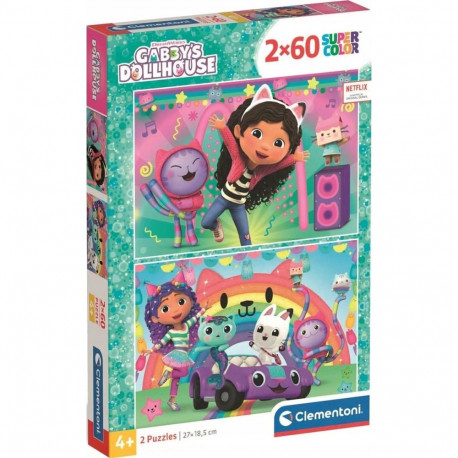 Clementoni puslekomplekt Gabby's Dollhouse 2 x 60 tk