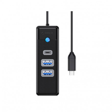 Orico Hub USB-C ja 2x USB 3.0 + USB-C, 5 Gbps, 0,15m mustas toonis