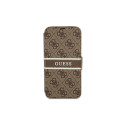 GUBKP13L4GDBR Guess PU 4G Printed Stripe Book Case for iPhone 13 Pro Brown