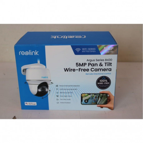Reolink SALE OUT. Argus Series B430 Smart 5MP Pan & Tilt Wire-Free Camera, White | Smart Pan and Til