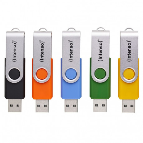 Intenso Office Line 16GB USB-mälupulk 3.2 multipakk x5 värviline