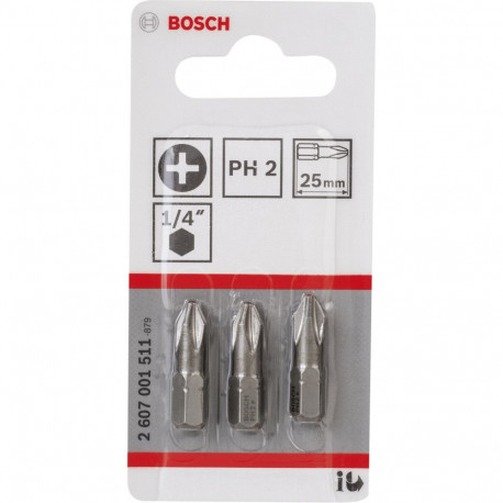 Bosch 3 tk PH kruvikeeraja otsik PH2 XH 25mm