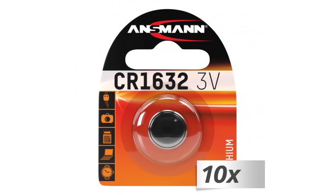 10x1 Ansmann CR 1632 patarei
