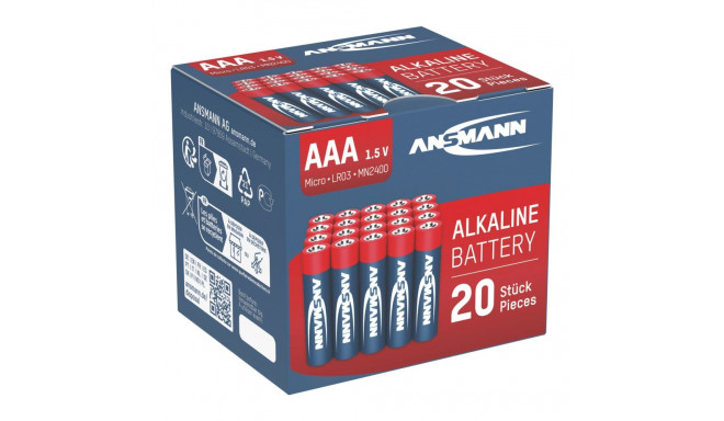 1x20 Ansmann Alkaline Micro AAA LR 03 red-line karp