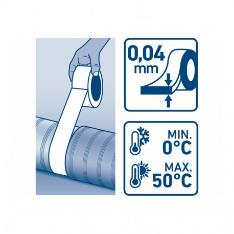 Extol Craft Adhesive tape - aluminium 50mm x 10m, silver