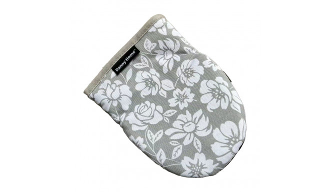 Oven gloves AIMAI 2pcs with silicone, grey flower