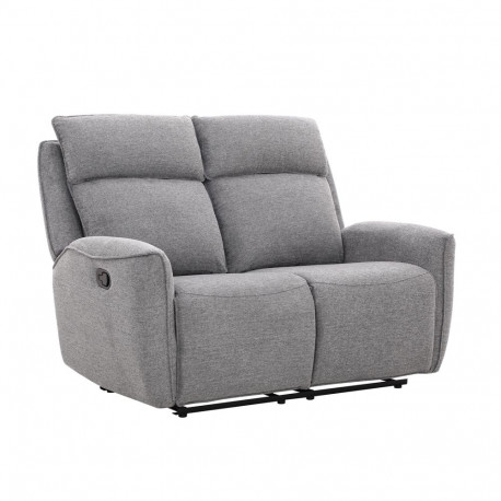 Recliner sofa MAREN 2-seater with manual mechanism, grey
