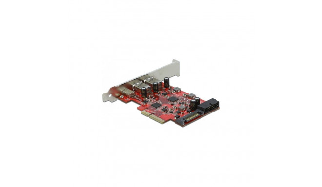 PCIe x4 laienduskaart 1x USB 3.2 Gen 2 USB-C, 2x USB-A, 1x sisemine USB 3.2 Gen 1
