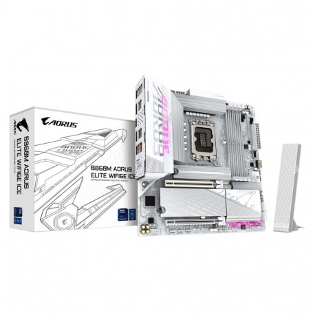 GIGABYTE B860M AORUS ELITE WF6E ICE emaplaat - Intel Core Ultra seeria protsessoritele, 12+1+2+1 faa