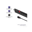 Qoltec 53998 toiteplokk RACK 19" jaoks | 1U | 10A | PDU | 8xIEC C13 | 2m
