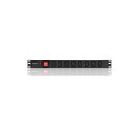 Qoltec 53998 toiteplokk RACK 19" jaoks | 1U | 10A | PDU | 8xIEC C13 | 2m