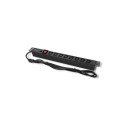 Qoltec 53998 toiteplokk RACK 19" jaoks | 1U | 10A | PDU | 8xIEC C13 | 2m
