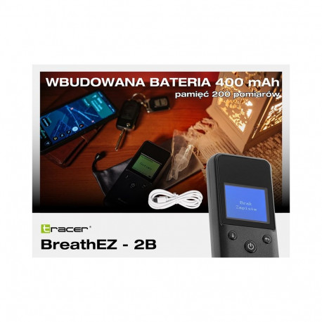 Tracer BreathEZ-2B Semiconductor Breathalyser, Black