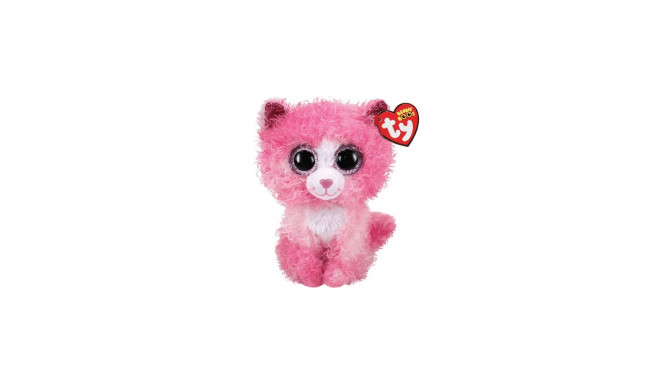 Maskotka ty kot różowy z kręconymi włosami reagan 24 cm