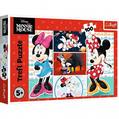 Trefl 16517 Disney Minnie Hiir lõbus pusle, 100 osa