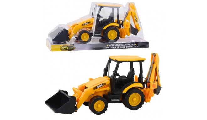 Koparka z Dwoma Łyżkami Ruchomy Pojazd Budowlany Żółta