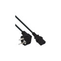 InLine power cable, CEE 7/7 angled / 3pin IEC C13 male, 2.5m