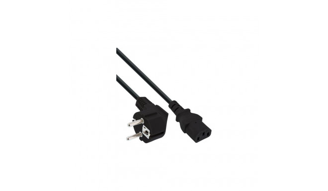 InLine power cable, CEE 7/7 angled / 3pin IEC C13 male, 2.5m