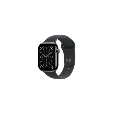 Apple Watch Series 11 GPS + Cellular 46mm Slate Titanium Case with Black Sport Band - M/L