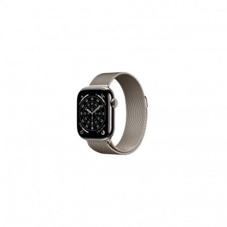 Apple Watch Series 11 GPS + Cellular 42mm Natural Titanium Case with Natural Milanese Loop