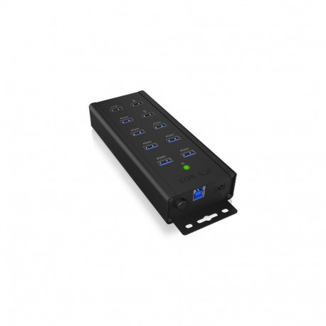 ICY BOX IB-HUB1703-QC3 USB 3.2 Gen 1 (3.1 Gen 1) Type-B 5000 Mbit/s Black
