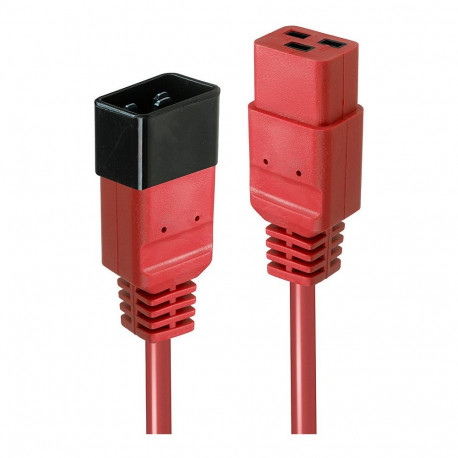 "LINDY IEC-Netzverlängerung C19 auf C20 rot 1m extern bulk"