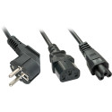 "LINDY IEC-Y-Netzkabel an IEC C13 & C5 Schukostecker/C13 2m"