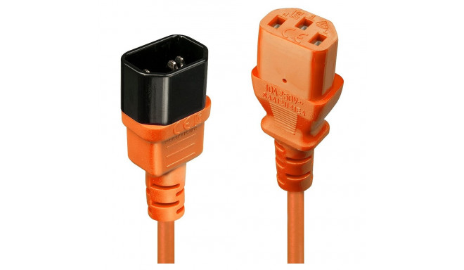"LINDY IEC-Netzverlängerung C14 - C13 orange 1m"