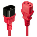 "LINDY IEC-Netzverlängerung C14 - C13 rot 1m"