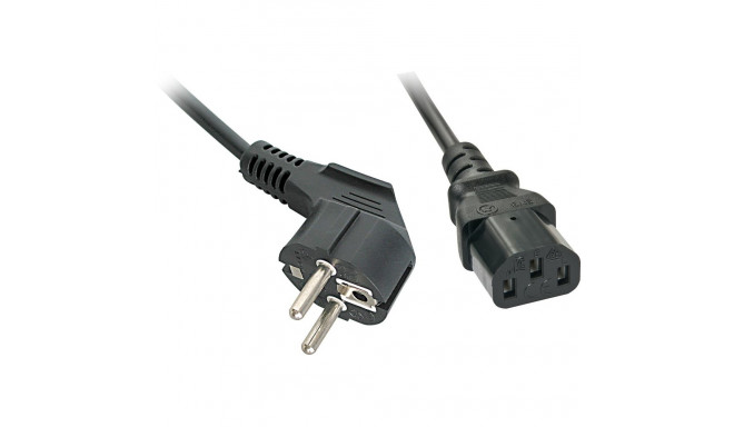 "LINDY IEC-Netzkabel 0.7m Schuko-Winkelst. IEC320C13"