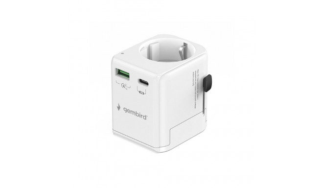 Maandusega universaalne reisiadapter 20W