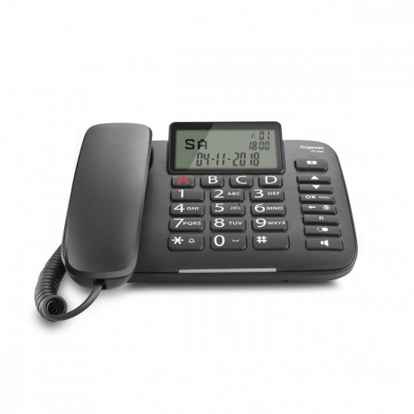 The Gigaset DL380 is an ergonomic corded telephone designed for ease of use, making
