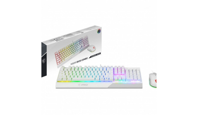 Set Vigor GK30 Combo White Keyboard + Mouse