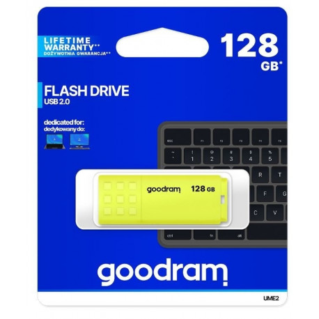 Goodram flash drive 128GB UME2 USB 2.0, yellow