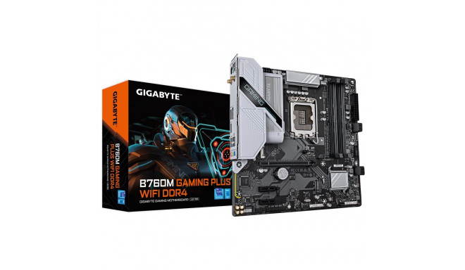Gigabyte B760M GAMING PLUS WIFI DDR4 (rev. 1.0) emaplaat Intel protsessoriperele LGA1700 pesaga DDR4