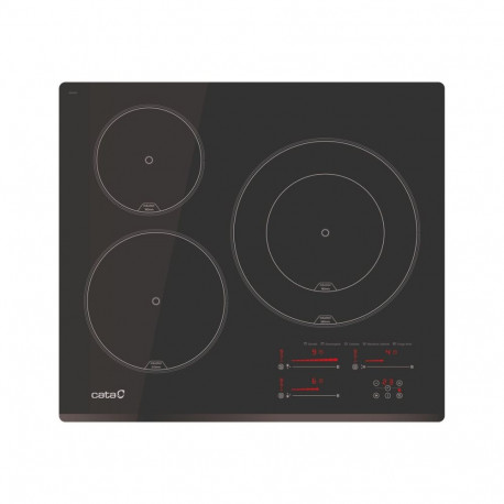 CATA Hob | INSB 6028 BK | Induction | Number of burners/cooking zones 3 | Slider Touch | Timer | Bla