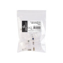 Modular plug 8P8C for solid LAN cable CAT5, UTP, 10 pcs. per bag | Modular 8P8C RJ45 plug, 30u” gold