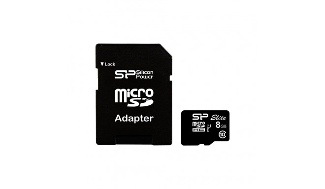 Silicon Power | Elite 8GB microSDHC UHS-I | 8 GB | Micro SDHC | Flash memory class Class 10 | SD