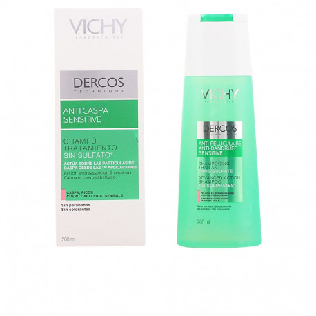 Vichy šampoon Dercos kõõmavastane sensitive sulfaadivaba 200ml