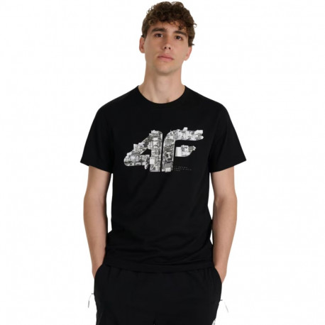 Koszulka męska 4F M3132 głęboka czerń 4FWAW25TTSHM3132 20S S