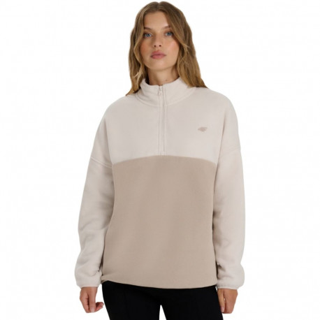 Bluza polarowa damska 4F F421 kremowa 4FWAW25TFLEF42112S M